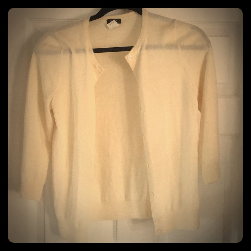 Cashmere Cardigan - J. Crew cream colored
